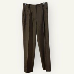 Max Mara Women’s Brown Wool Dress Pants Size US 2 Made in Italy Virgin Wool